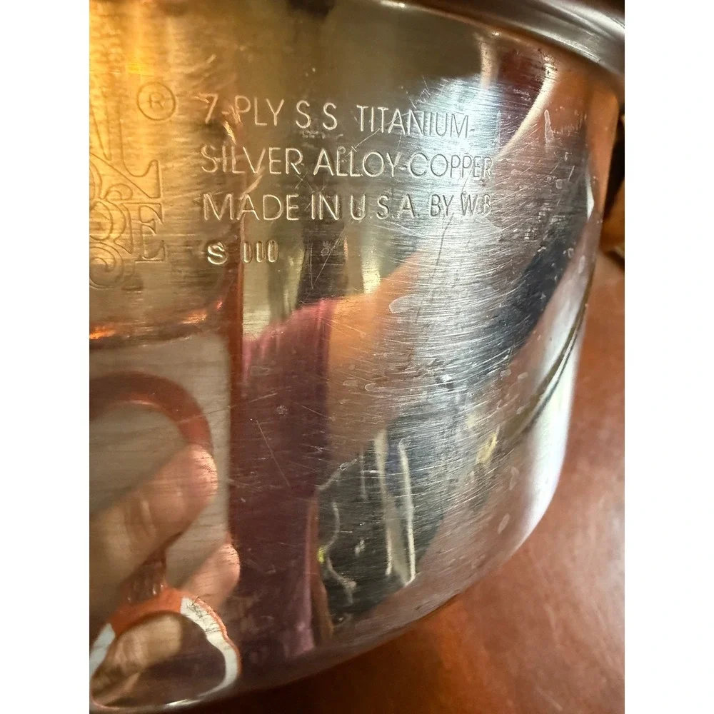 Royal Prestige 7-Ply Stainless Steel Silver Alloy Copper Saucepan Set USA Made